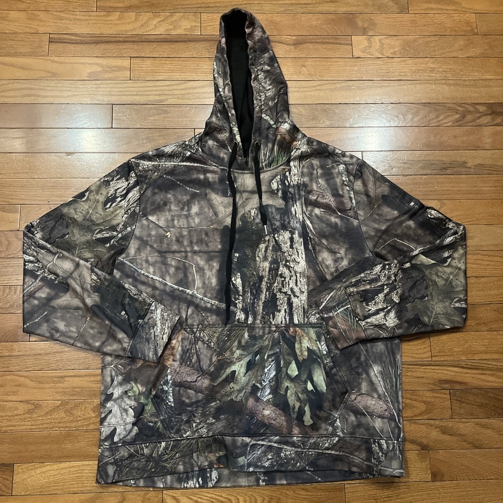 Mossy Oak Camo Hoodie Men's XL Pullover Hunting Sweatshirt RealTree Style Camo